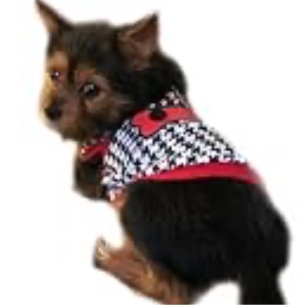 Stylish Red and Black Dog Sweater